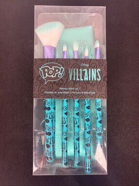 Funko Pop Disney Villains Makeup Brush Set + Cosmetic Bag